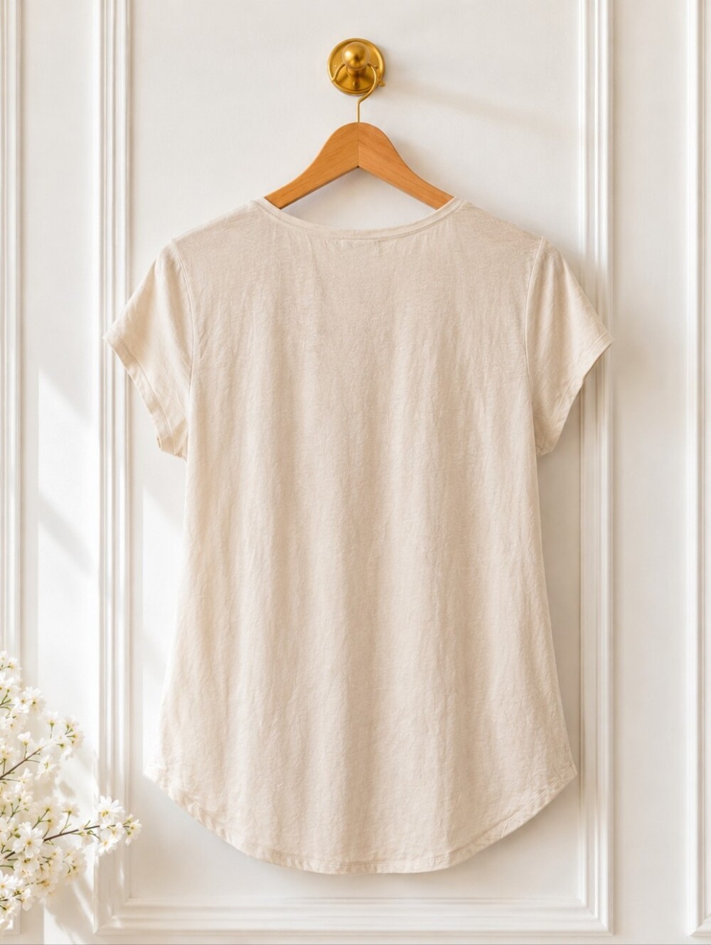 Chico's Embellished Embroidered Neutral Lined Beige Top Size 0 (US Small) - Picture 7 of 9